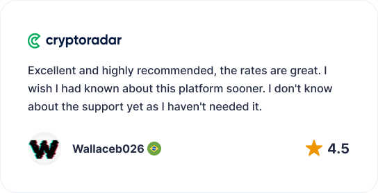 SimpleSwap Cryptoradar review screenshot